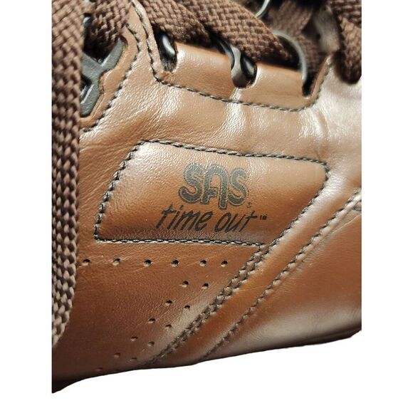 SAS TRIPAD 'TIME OUT' Lace-Up mens 11 WW oxford mulch brown shoes arch support - Picture 7 of 8